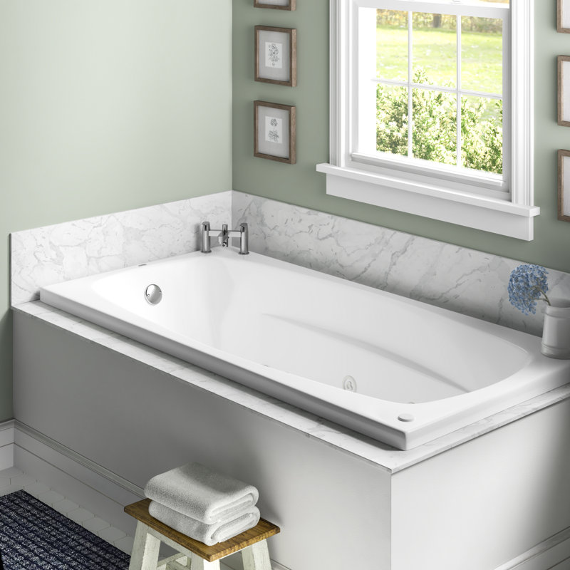 Melinda 72" x 36" Drop In Whirlpool Bathtub & Reviews Birch Lane